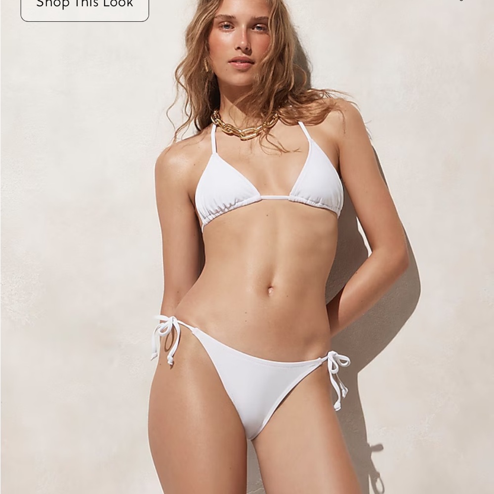NWOT J Crew Heritage String Bikini in white